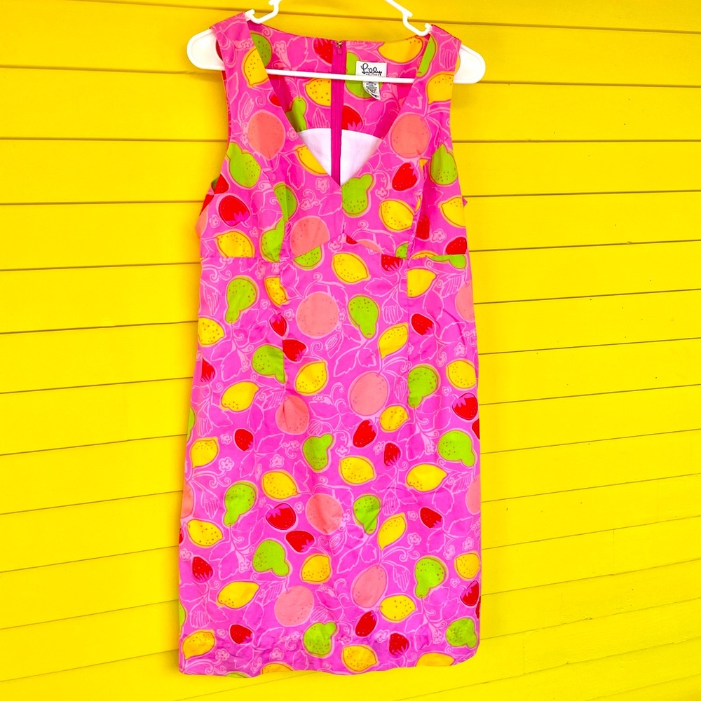 VINTAGE Lilly Pulitzer Marzipan Tank Dress- White Label, sz 12, Colorful, EUC!
